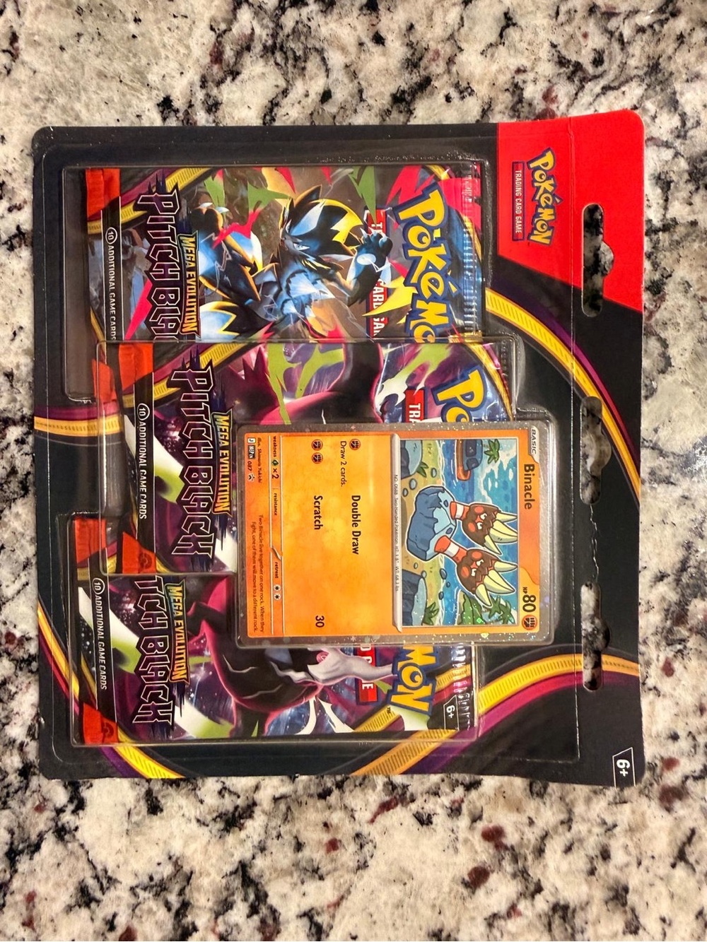 Pokemon Mega Evolution Pitch Black - 3 Pack Blister- New